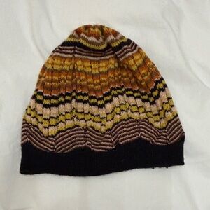 Women's missoni beanie skullcap wool mohair blend zig zag pattern $195 EUC
